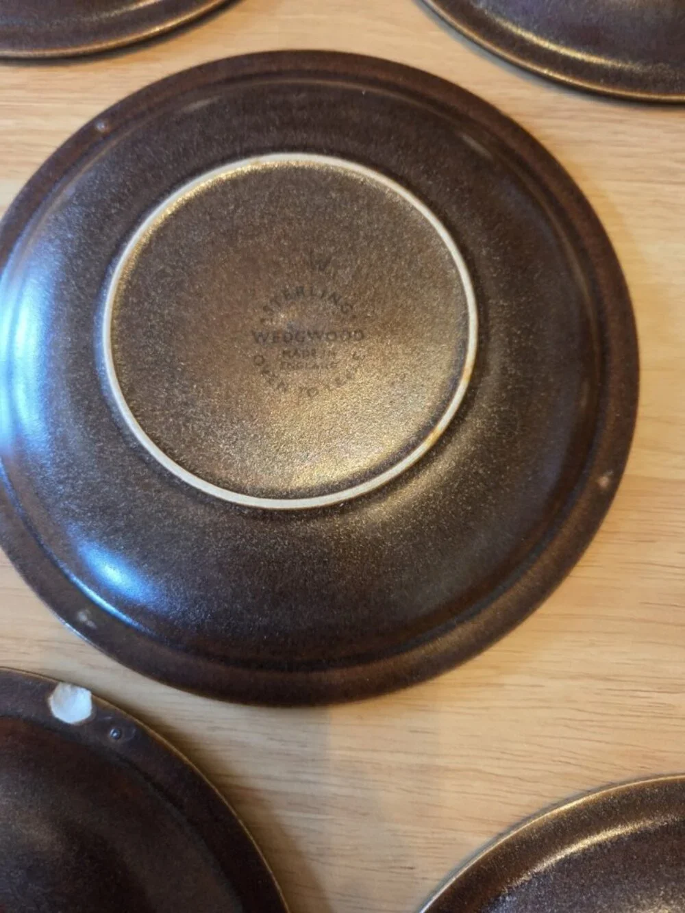 Vintage Wedgwood Set of 8 Sterling Oven to Table Brown 6